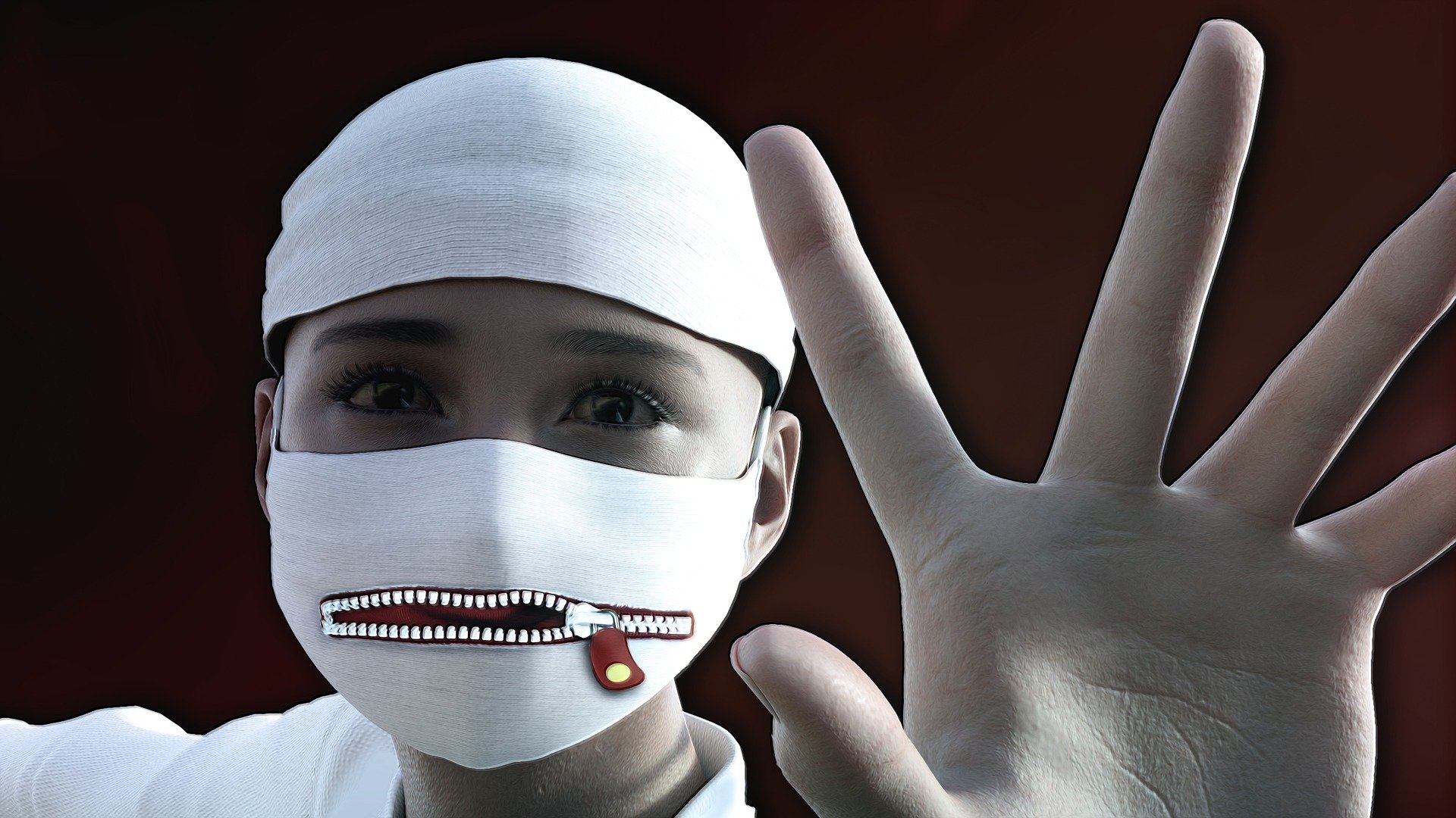 Nötigung zum Impfen nimmt Ausmaße an, wie in totalitären Staaten (Bild) Kopf mit Maske