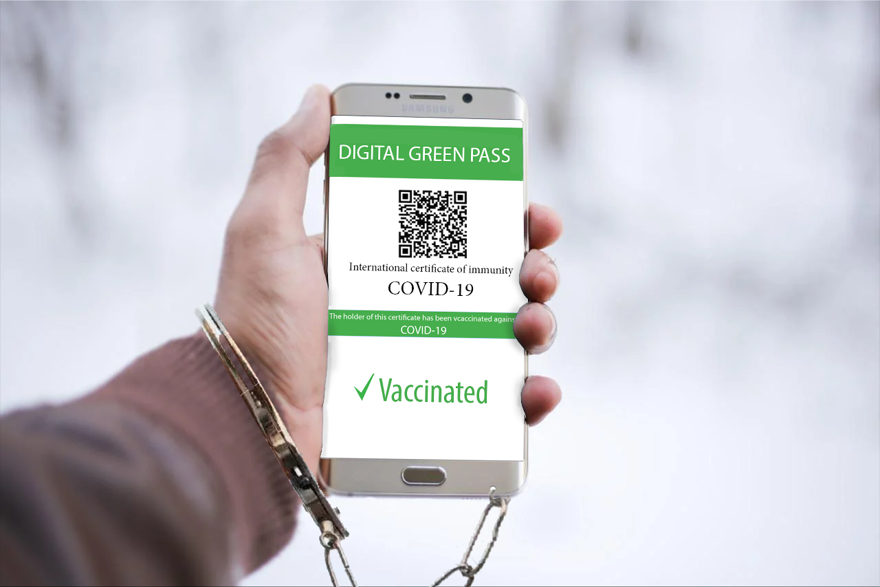 Wo die Freiheit meterweise stirbt (Bild) Green Pass