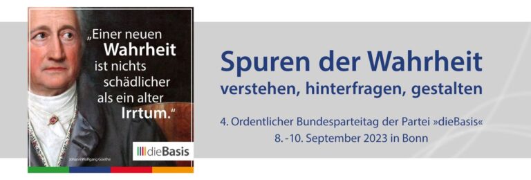 dieBasis Banner / Beitragsbild zum 4. Bundesparteitag in Bonn