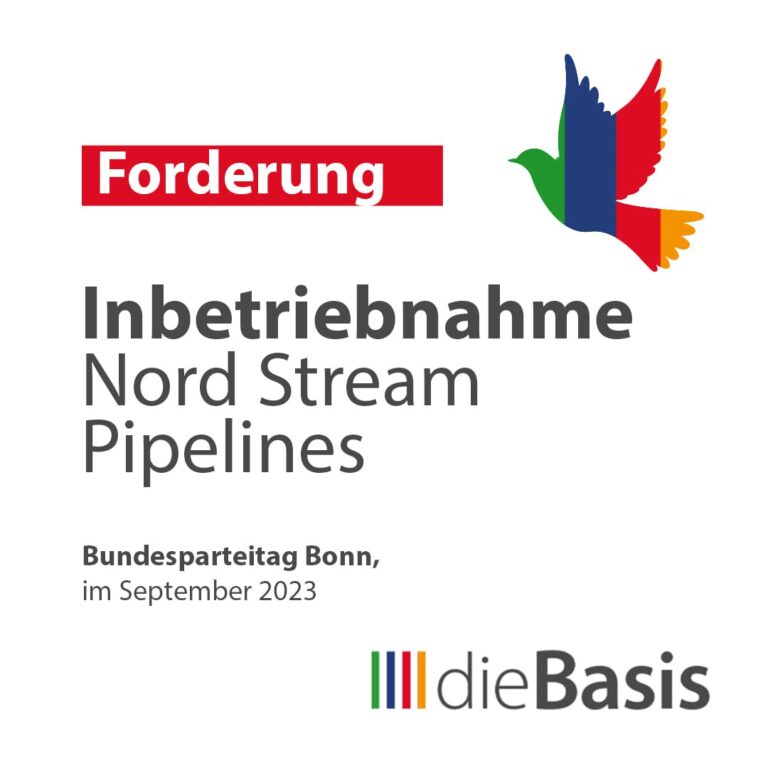 Forderung: Inbetriebnahme Nordstream Pipelines
