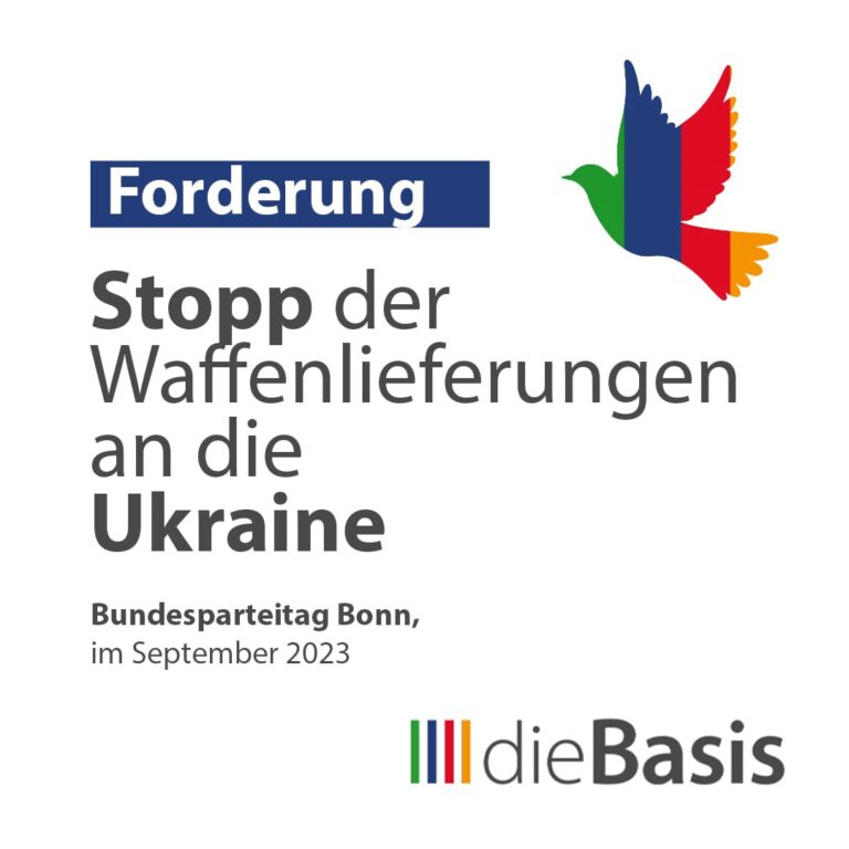 Forderung: Stopp der Waffenlieferungen an die Ukraine