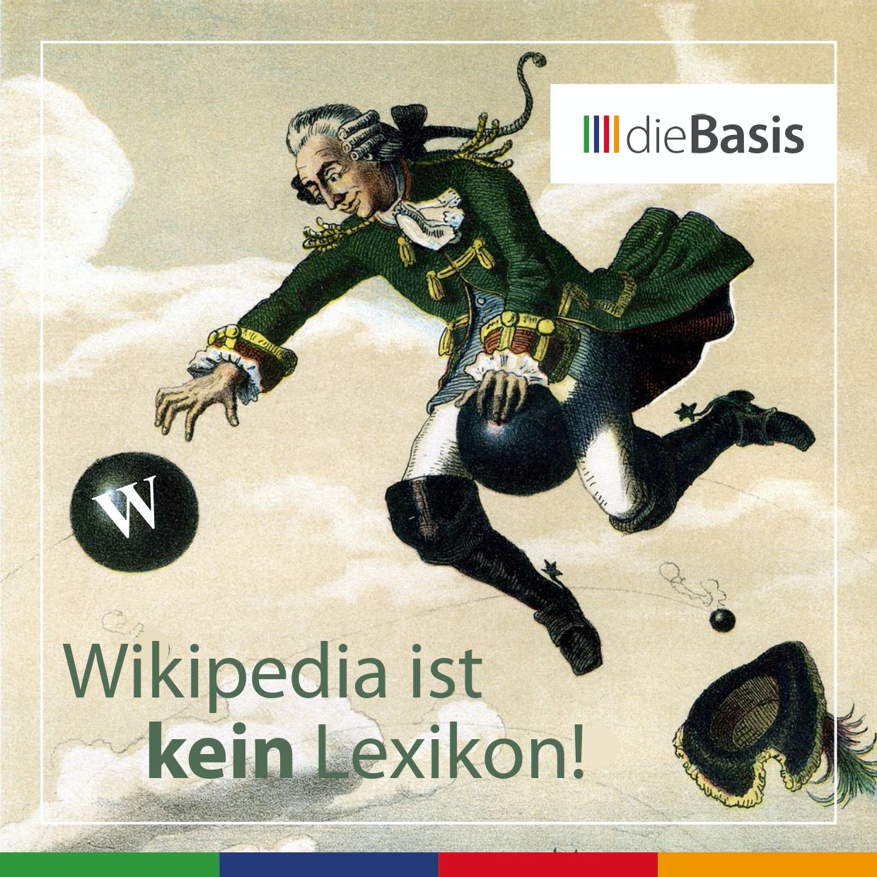 dieBasis bei Wikipedia und Omas gegen Rechts (Bild) Wikipedia ist kein Lexikon