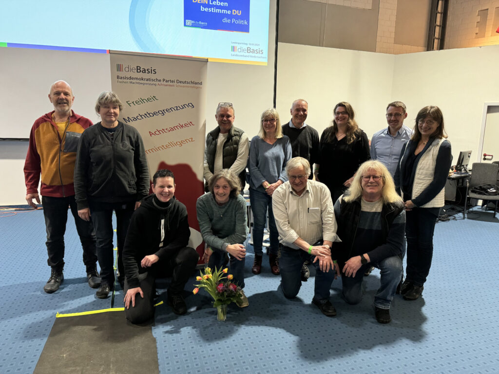 dieBasis | Gruppenfoto neu gewählter Vorstand des Landesverband Niedersachsen 2024