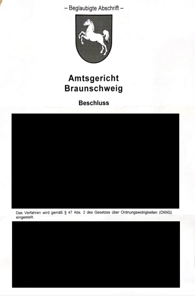 Masernimpfpflicht: Ordnungswidrigkeitsverfahren eingestellt! (Bild) Masernimpfpflicht: Ordnungswidrigkeitsverfahren eingestellt! - Beschluss Amtsgericht Braunschweig2