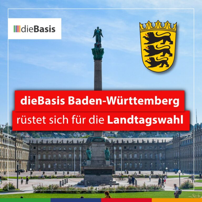 dieBasis Baden-Württemberg wählt 17-köpfige Landesliste für Landtagswahl 2026 (Bild) Beitragsbild Landtagswahl dieBasis BW - Motiv Landtag