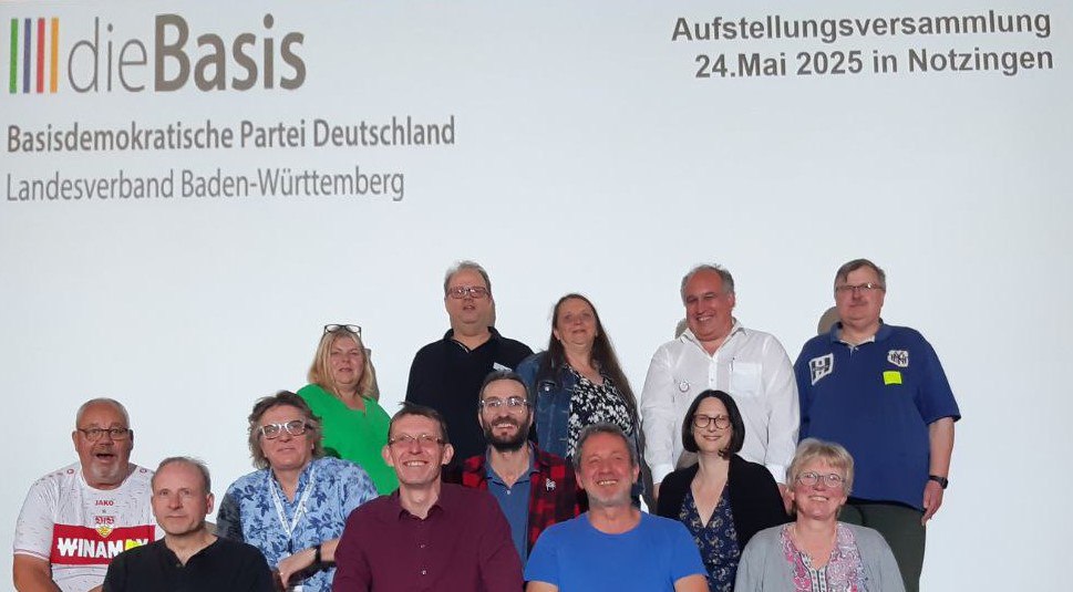 dieBasis Baden-Württemberg wählt 17-köpfige Landesliste für Landtagswahl 2026 (Bild) dieBasis Baden-Württemberg wählt 17-köpfige Landesliste für Landtagswahl 2026 - photo 2025 06 22 15 41 07