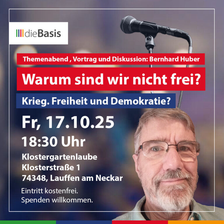 Beitragsbild Veranstaltung Bernhard Huber zur Sozialen Dreigliederung