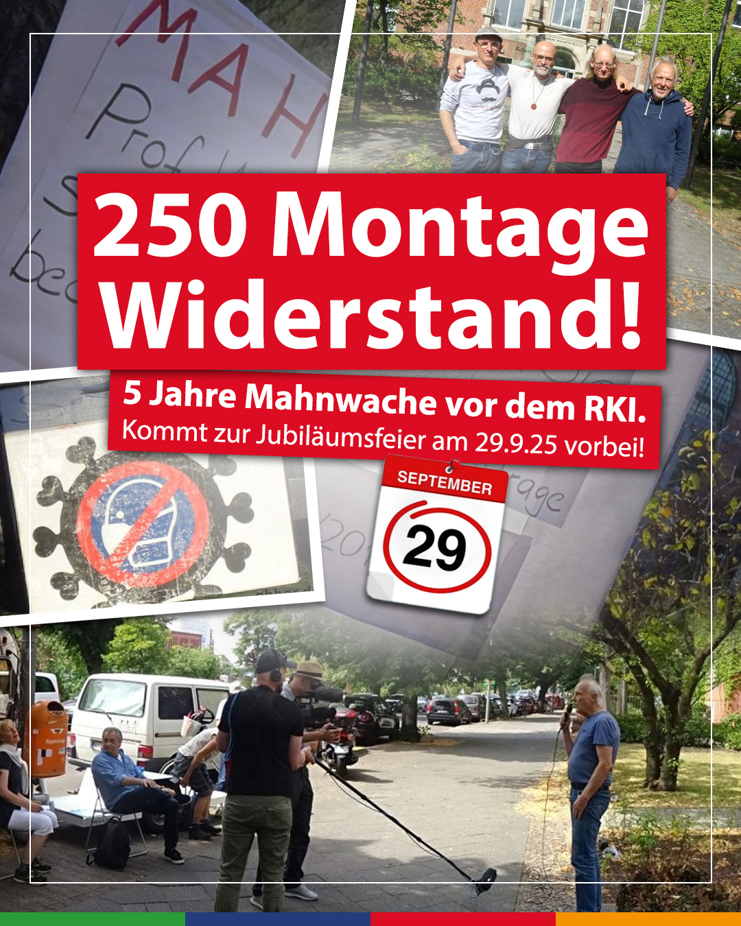 Feier zum 5-jährigen Jubiläum – 5 Jahre Mahnwache vor dem RKI