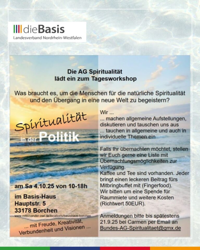 Workshop Spiritualität in der Politik