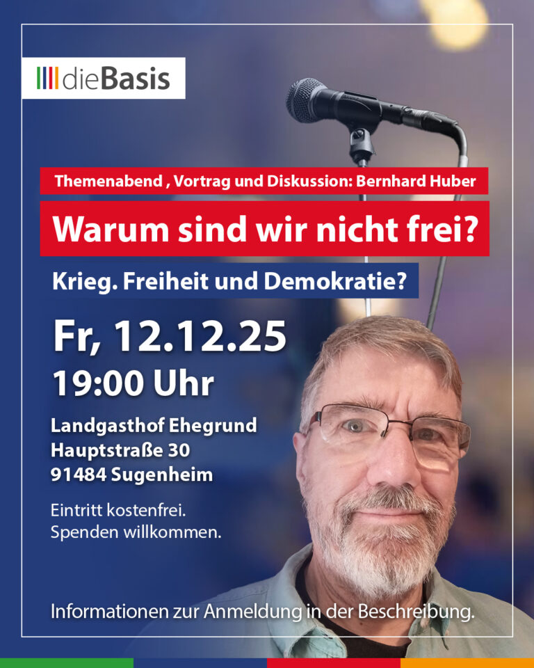 Veranstaltungen (Bild) Beitragsbild Veranstaltung am 12. Dezember 25 mit Bernhard Huber