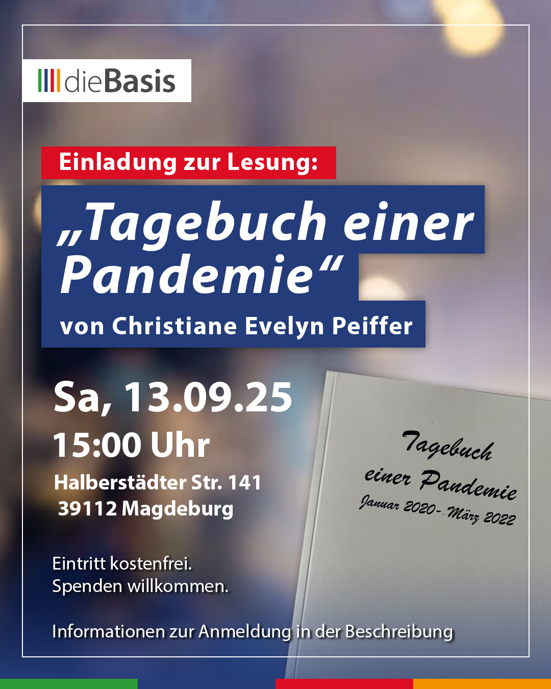 Lesung: „Tagebuch einer Pandemie“ von Christiane Evelyn Peiffer