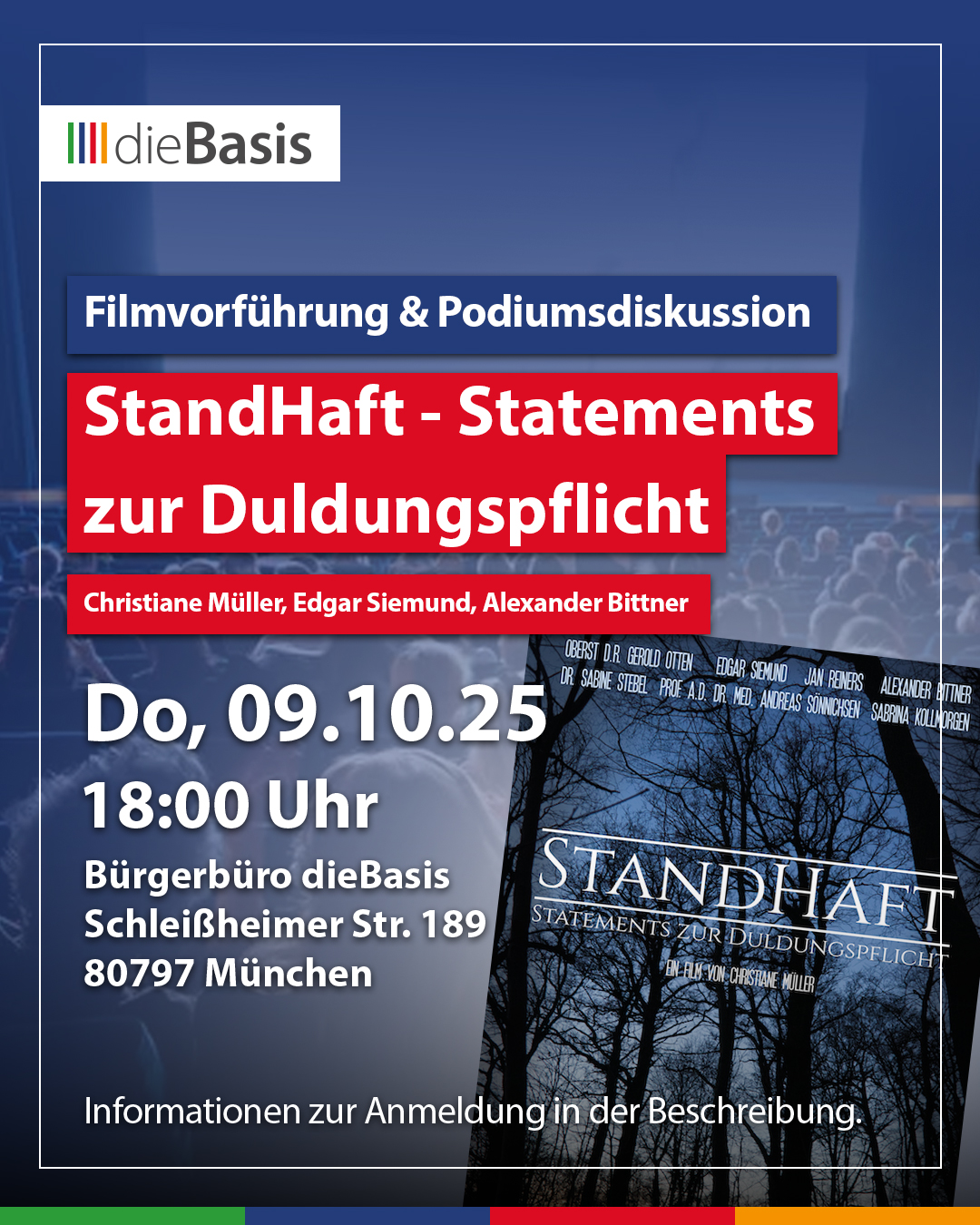 StandHaft - Statements zur Duldungspflicht Transhumanismus – Filmvorführung und Podiumsdiskussion