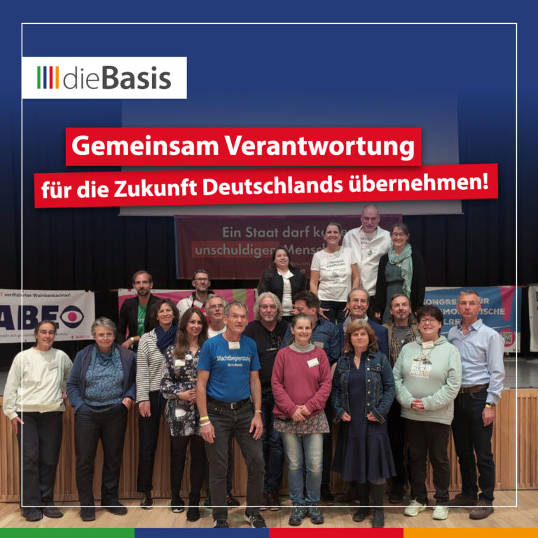 Kongress in Apolda: Gemeinsam Verantwortung für die Zukunft Deutschlands übernehmen – Gruppenfoto dieBasis-Mitglieder