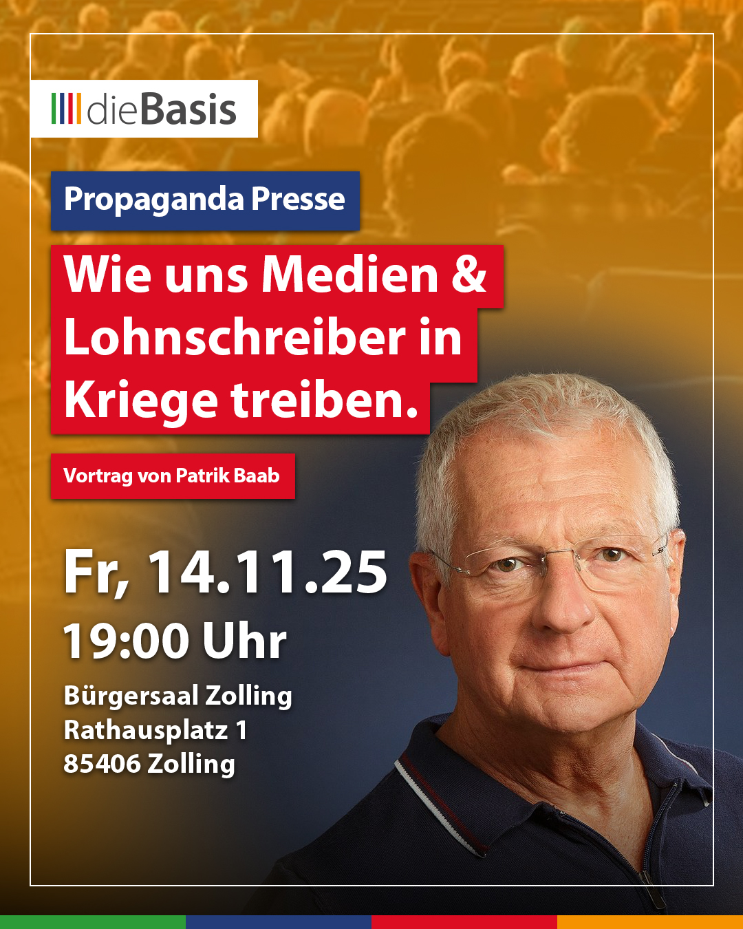 Vortrag "Propaganda-Presse – Wie uns Medien und Lohnschreiber in Kriege treiben” - Patrik Baab