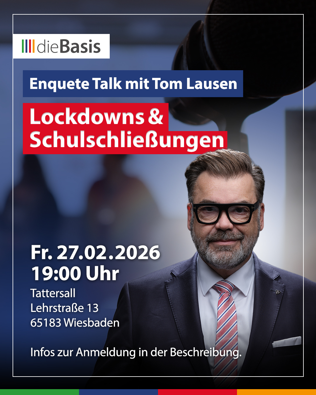 ENQUETE TALK – Vortrag und Diskussion mit Tom Lausen in Wiesbaden