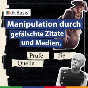 Manipulation durch gefälschte Zitate und Medien