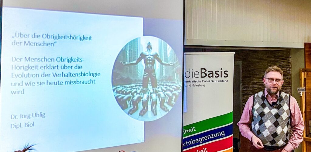 Vortrag "Über die Obrigkeitshörigkeit der Menschen" von Dr. Jörg Uhlig