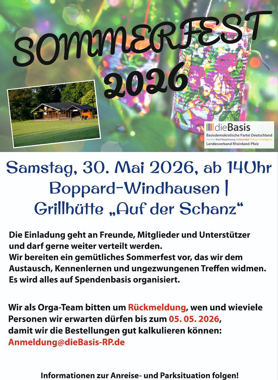 Sommerfest im dieBasis Landesverband Rheinland-Pfalz