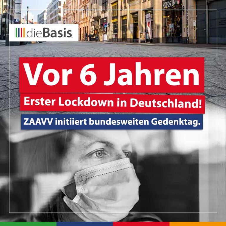 Gedenktag 6 Jahre erster Corona-Lockdown