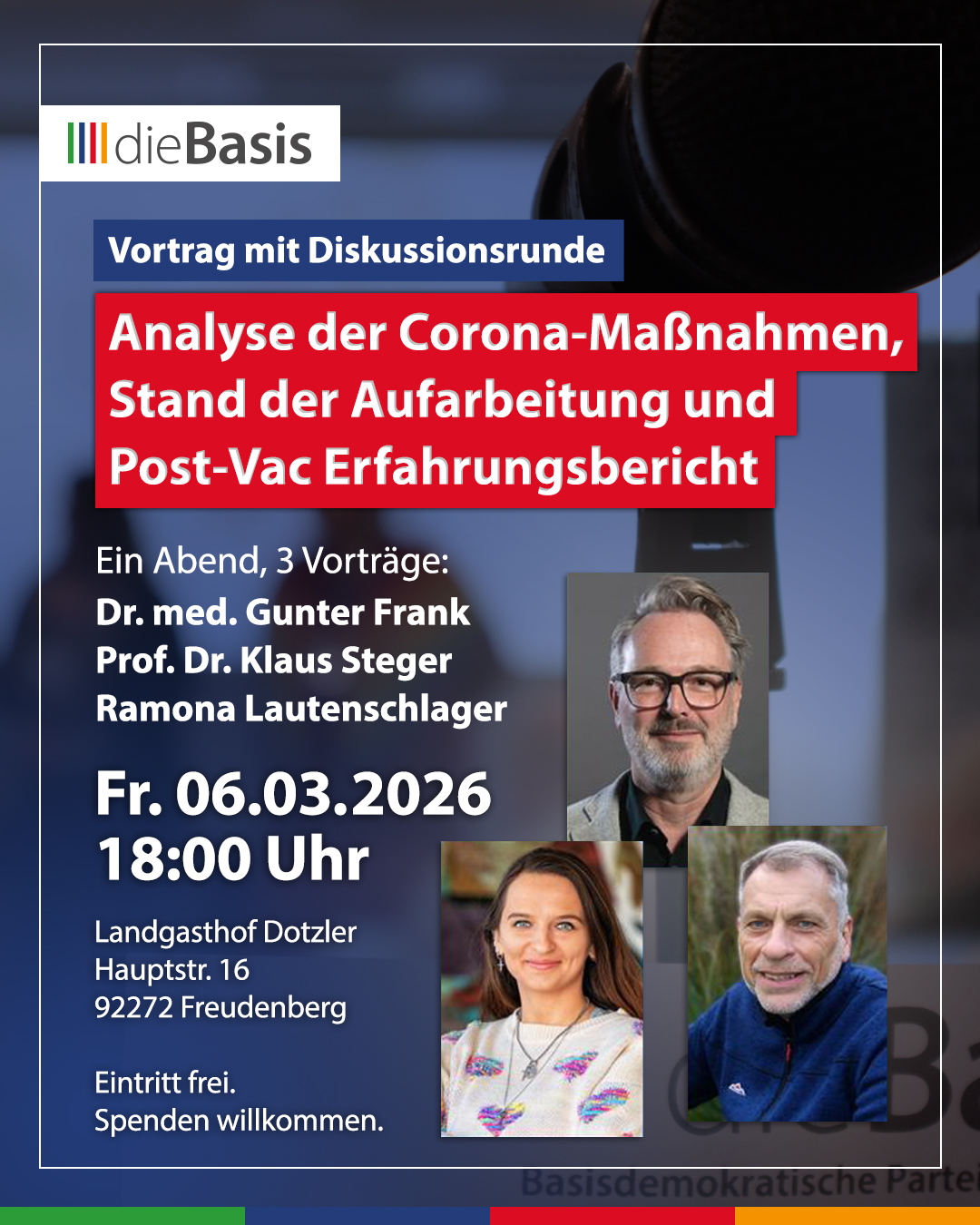 Vortragsabend: Corona-Maßnahmen, Stand der Corona-Aufarbeitung und Post-Vac in Freudenberg