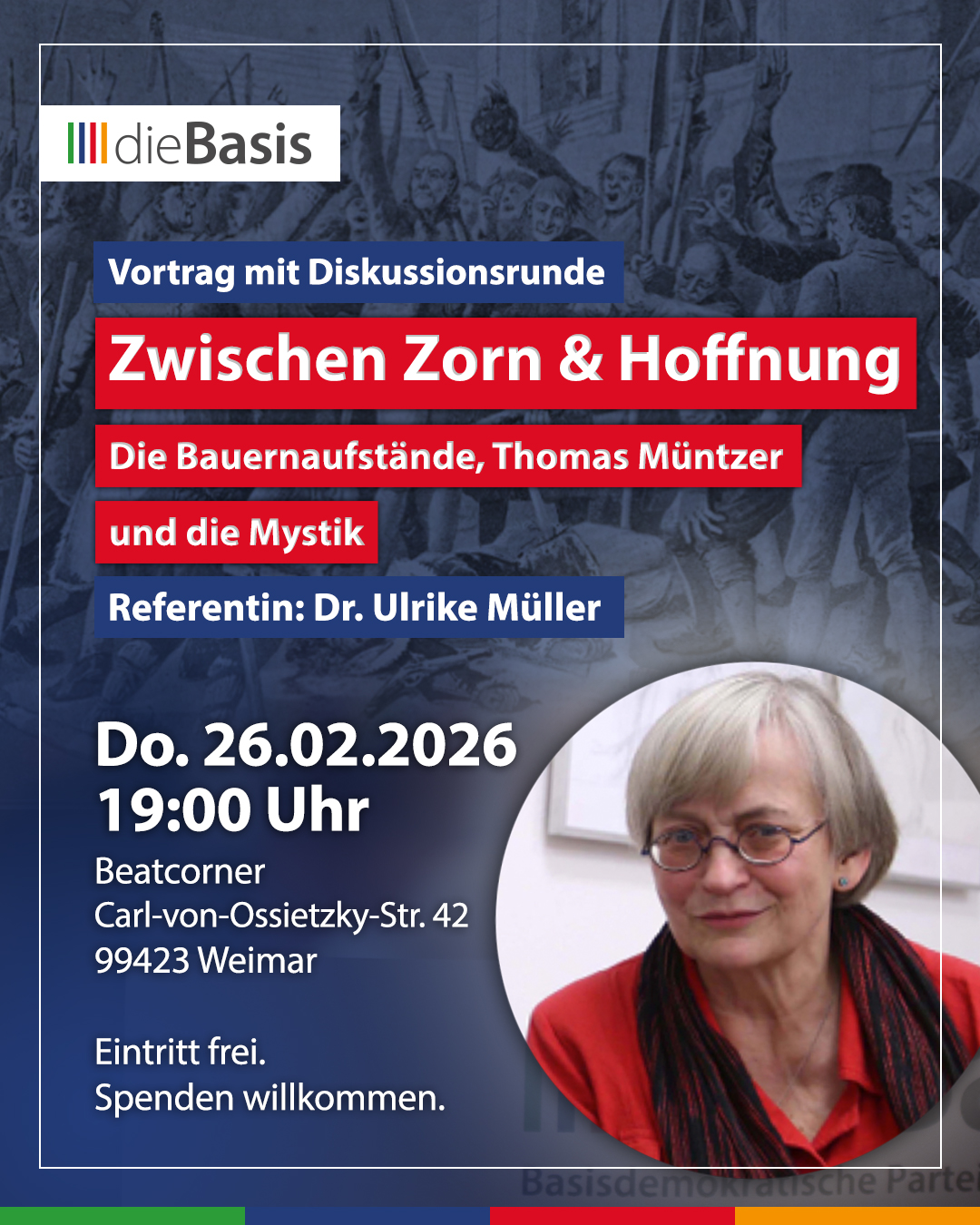 Vortrag: Zwischen Zorn und Hoffnung – die Bauernaufstände, Thomas Müntzer und die Mystik