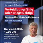 Lasst uns über die Wehrpflicht reden! – Ein Vortrag mit Major a.D. Florian Pfaff