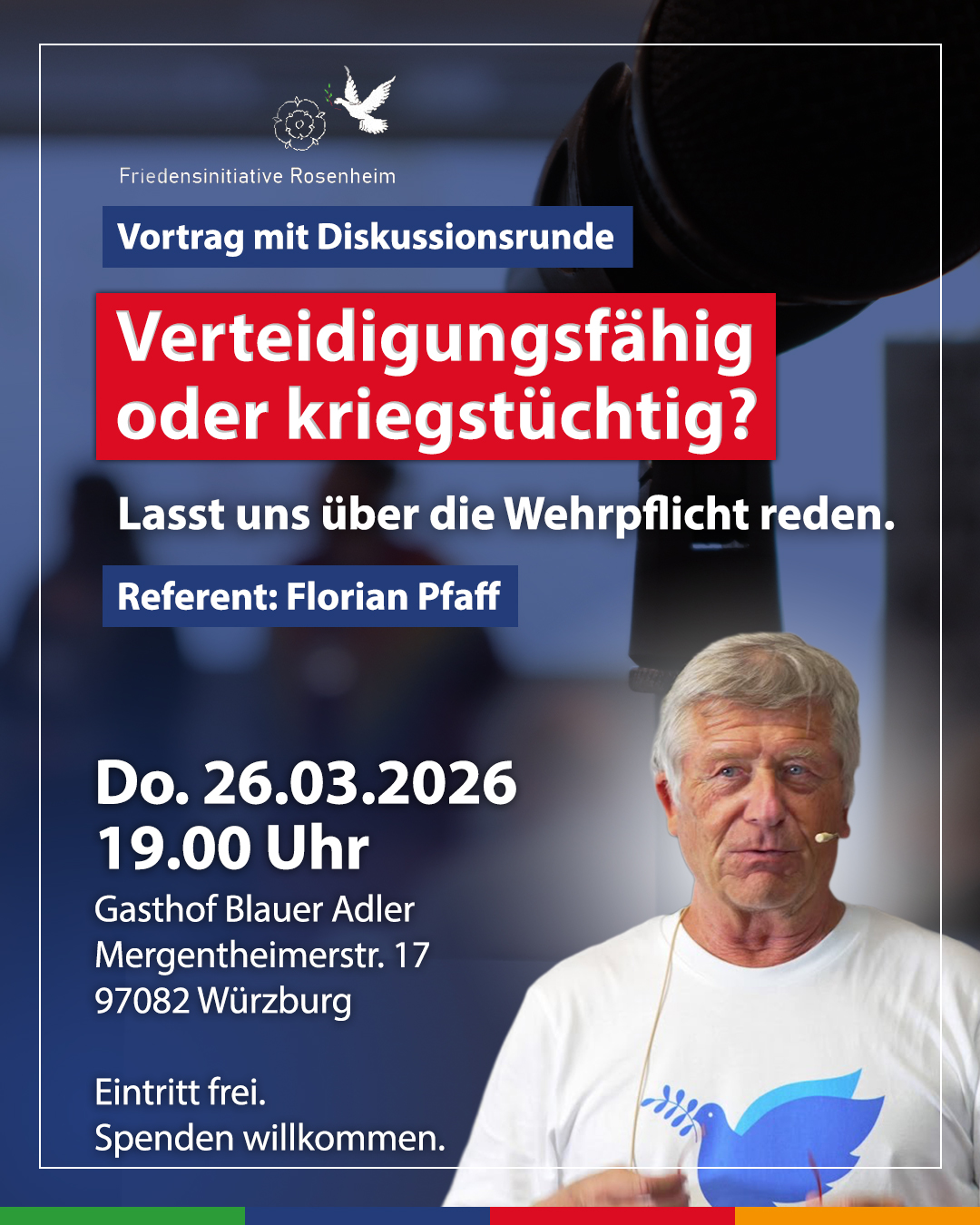 Lasst uns über die Wehrpflicht reden! – Ein Vortrag mit Major a.D. Florian Pfaff