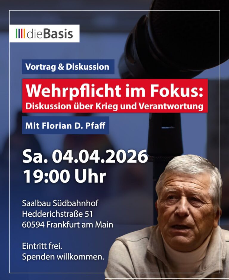 Vortrag und Diskussion mit Major a.D. Florian Pfaff