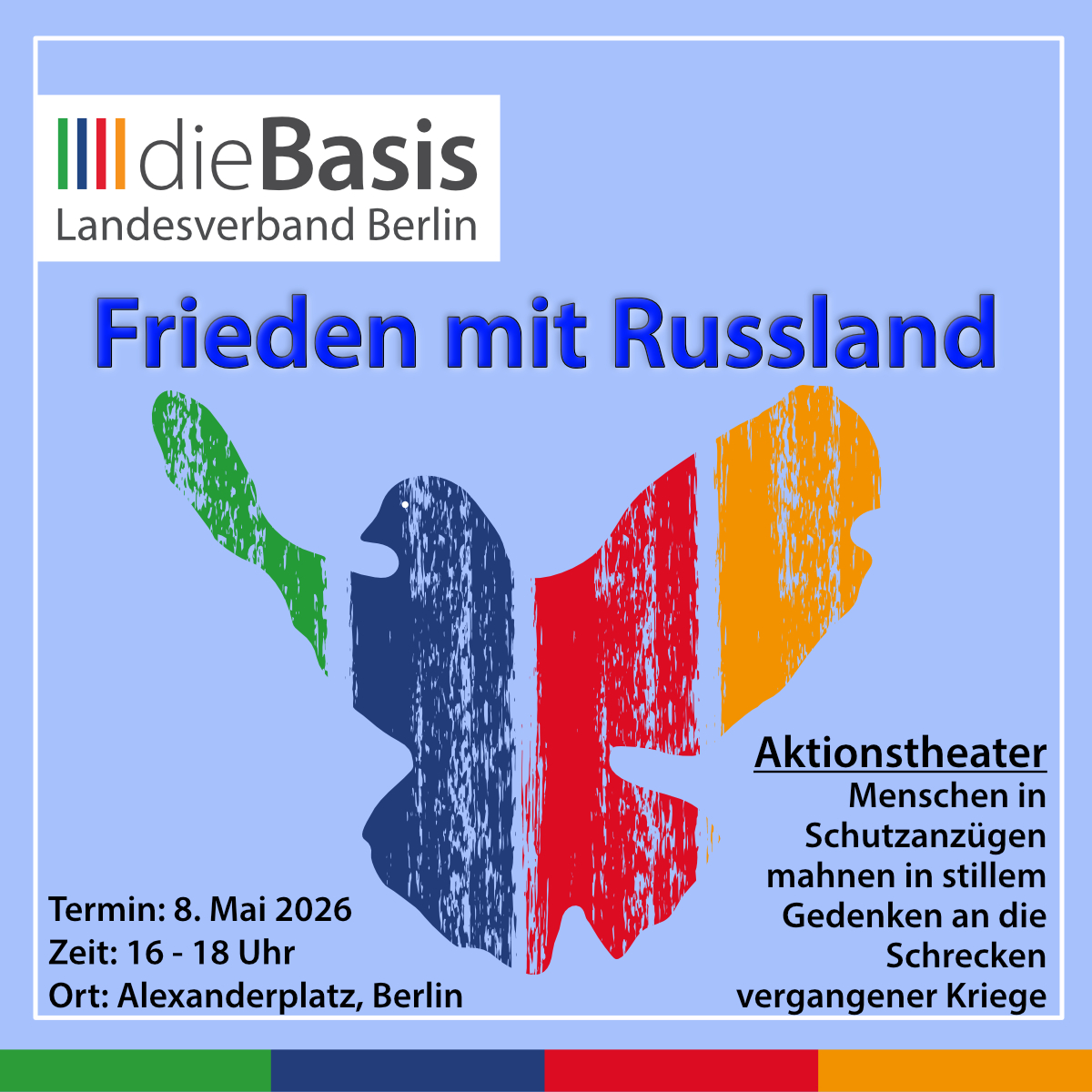 Frieden mit Russland – Aktionstheater am 08. Mai 2026 in Berlin