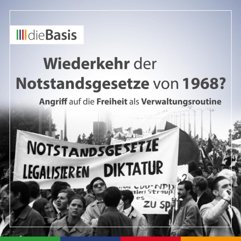 Beitragsbild Der Notstand kommt heute in Scheibchen