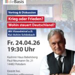 Krieg oder Frieden - Wohin  steuert Deutschland? – mit Kai-Achim Schönbach