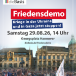 dieBasis Friedensdemo mit Umzug am 29. August 2026 in Hannover
