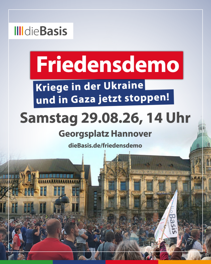 Friedensdemo Hannover Georgsplatz am 29. August 2026