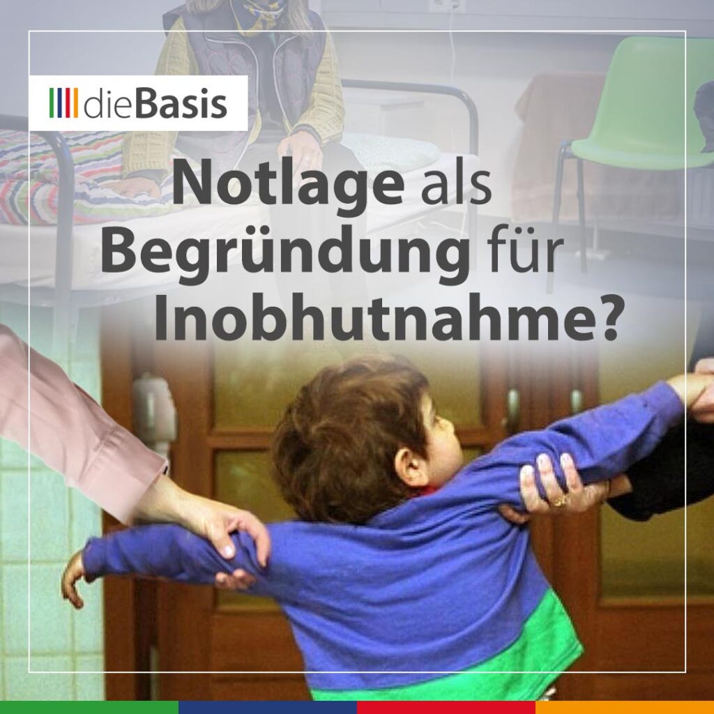 Notlage als Begründung für Inobhutnahme