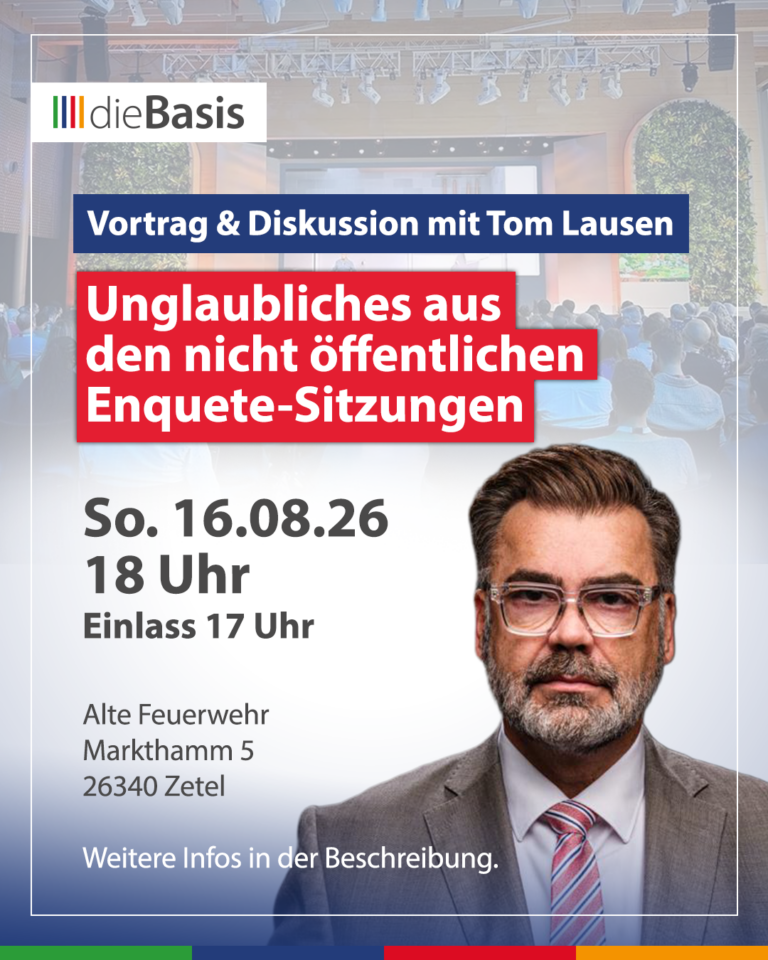Veranstaltung Unglaubliches aus den nicht öffentlichen Enquete-Sitzungen mit Tom Lausen in Zetel
