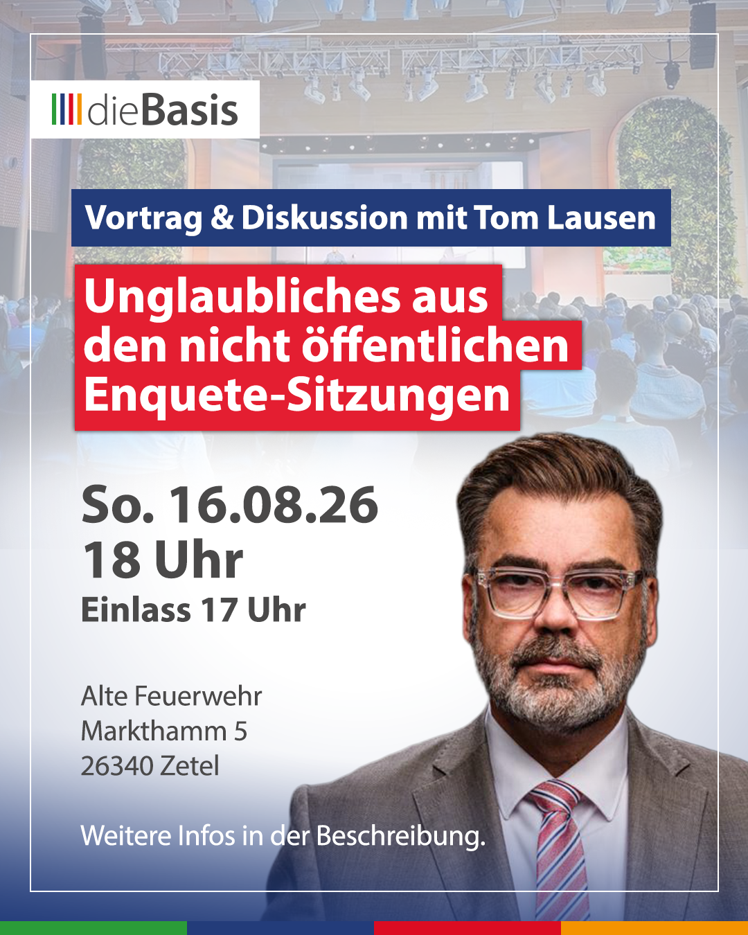 Unglaubliches aus den nicht öffentlichen Enquete-Sitzungen – Vortrag und Diskussion mit Tom Lausen