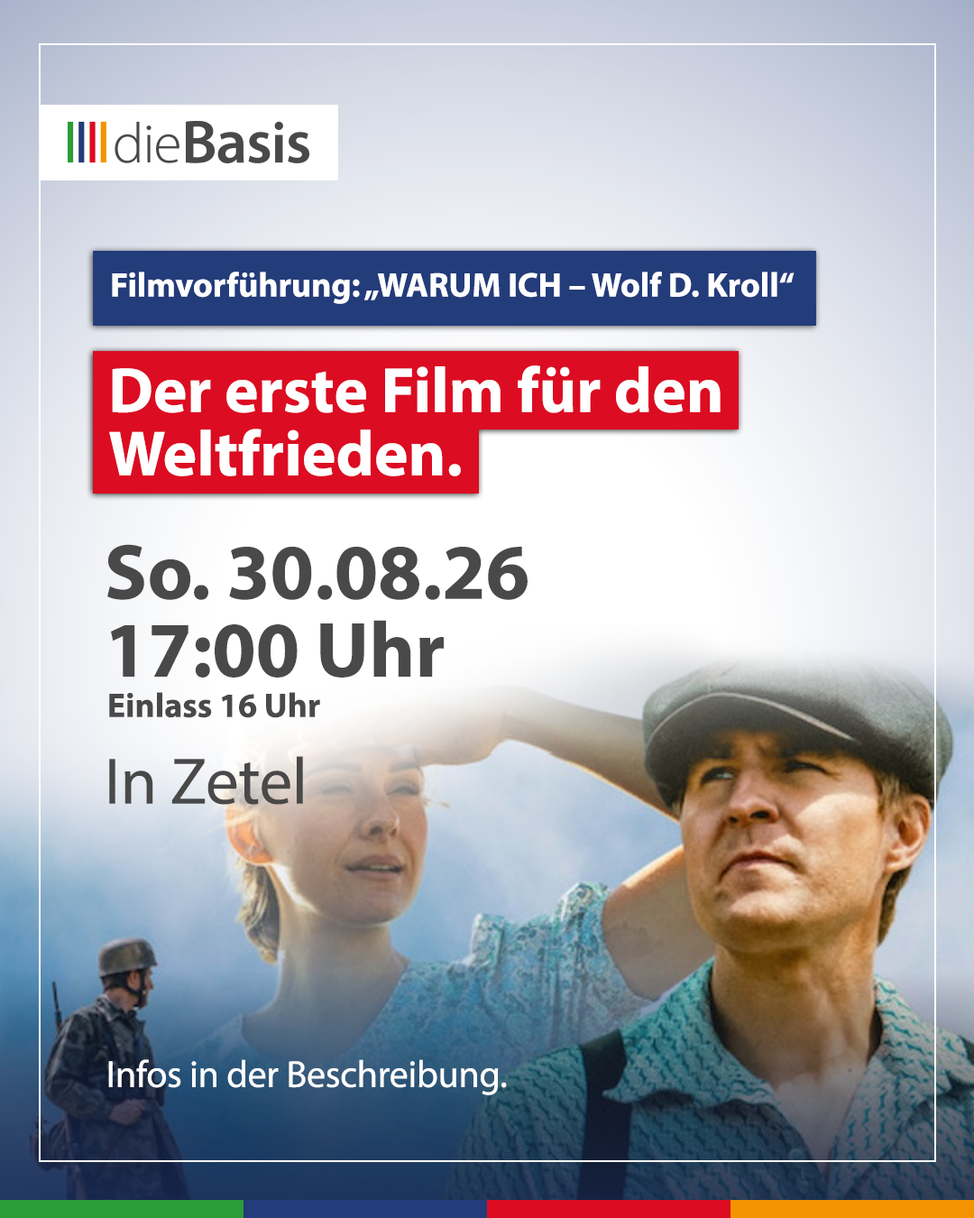Filmvorführung: „WARUM ICH – Wolf D. Kroll“ in Zetel am 30. August 2026