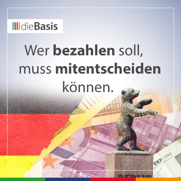 Beitragsbild Wer bezahlen soll, muss mitentscheiden können.