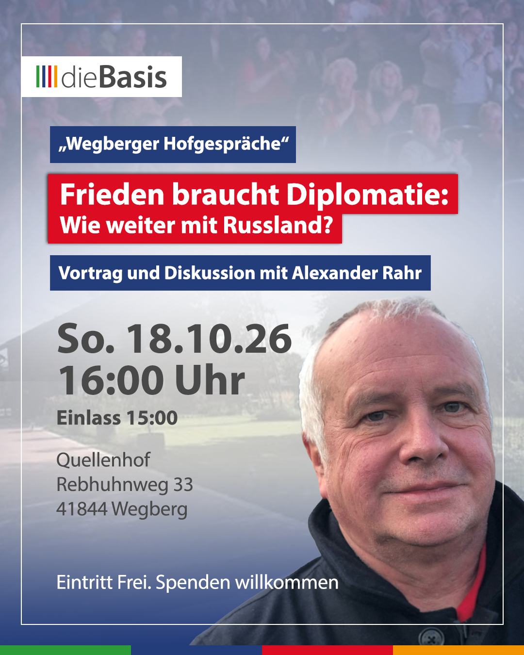 Frieden braucht Diplomatie: Wie weiter mit Russland? – Vortrag und Diskussion mit Alexander Rahr