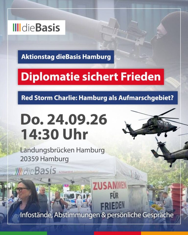 Diplomatie sichert Frieden - Aktionstag dieBasis Hamburg
