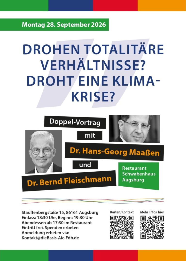 Veranstaltungen (Bild) Doppelvortrag in Augsburg: Demokratie und Klima im Fokus
