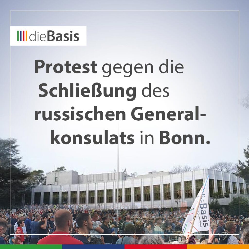 Russisches Generalkonsulat vor Schließung: Protest heute in Bonn (Bild) Protest gegen Schließung des russischen Generalkonsulats in Bonn