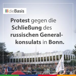 Protest gegen Schließung des russischen Generalkonsulats in Bonn