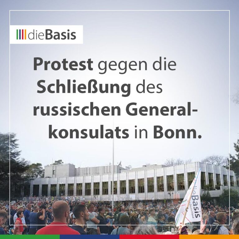 Russisches Generalkonsulat vor Schließung: Protest heute in Bonn (Bild) Protest gegen Schließung des russischen Generalkonsulats in Bonn