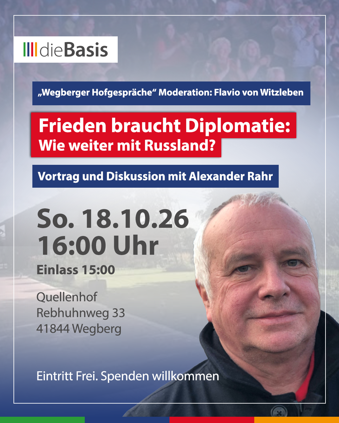 Frieden braucht Diplomatie: Wie weiter mit Russland? – Vortrag und Diskussion mit Alexander Rahr
