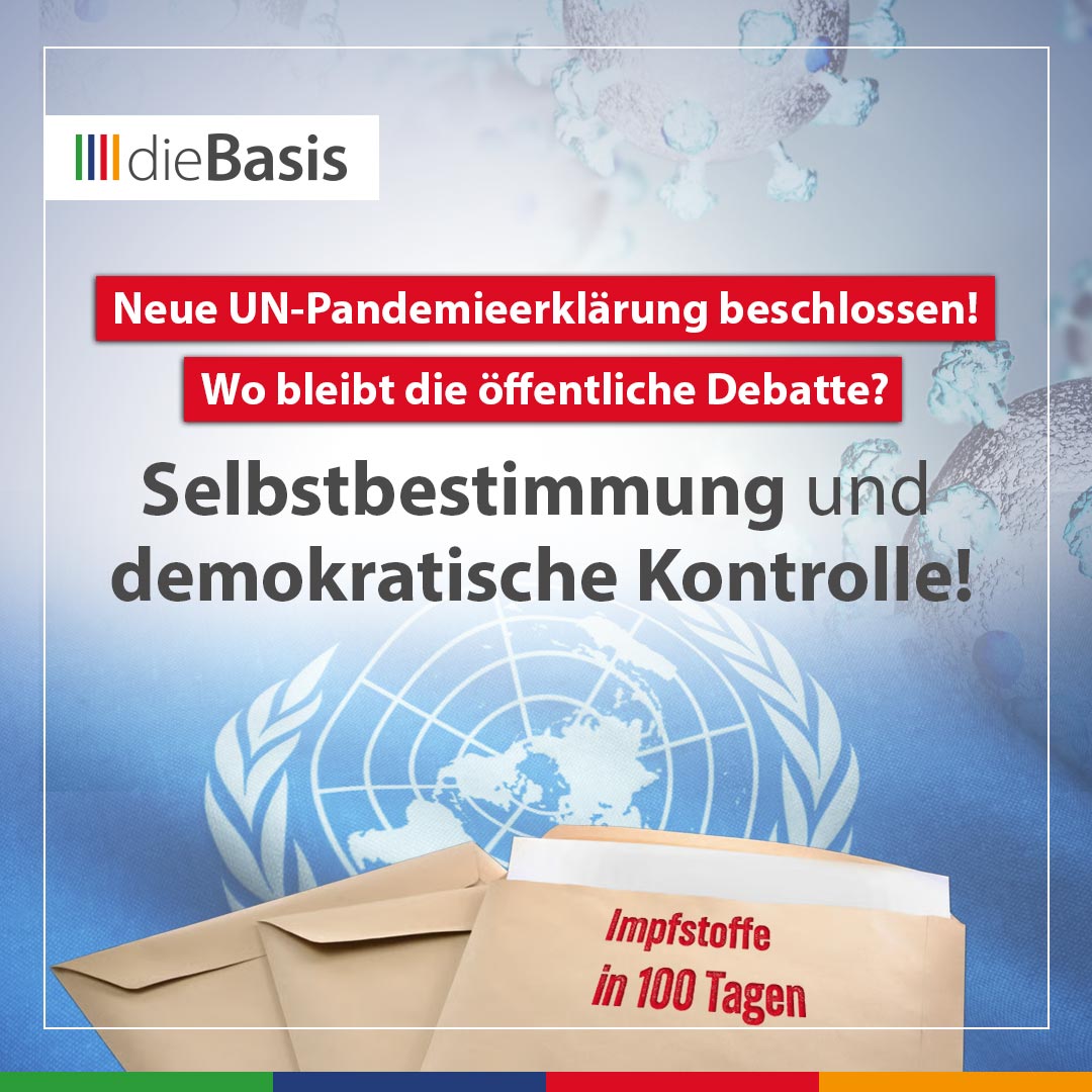 UN-Pandemieerklärung: Die Beschlüsse sind öffentlich. Die Debatte bleibt aus. (Bild) Neue UN-Pandemieerklärung – Selbstbestimmung und demokratische Kontrolle